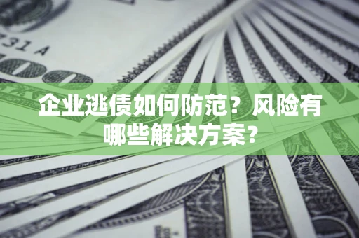 北京企业逃债如何防范？风险有哪些解决方案？