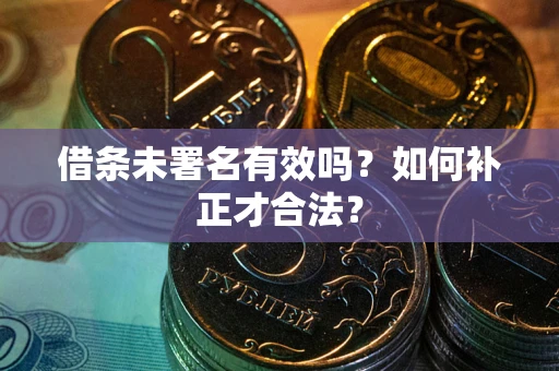 北京借条未署名有效吗？如何补正才合法？