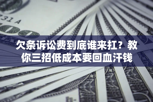 北京欠条诉讼费到底谁来扛？教你三招低成本要回血汗钱